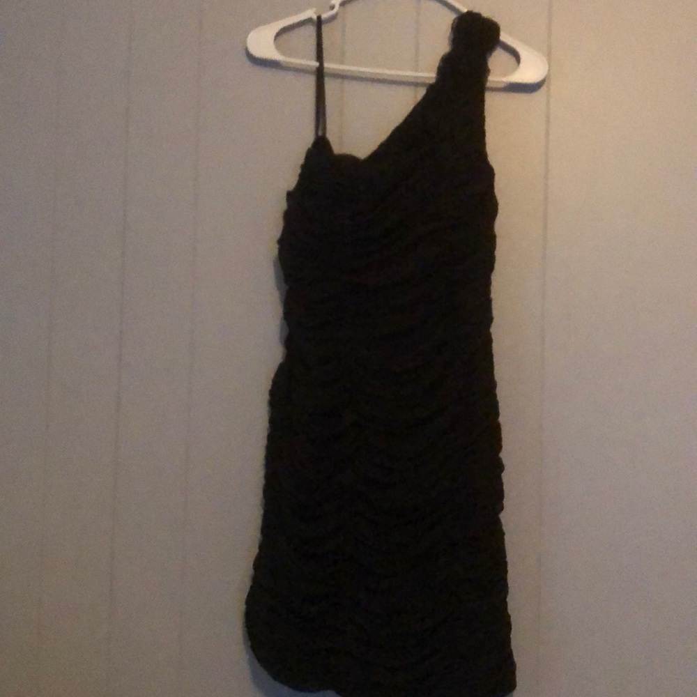 black mini dress